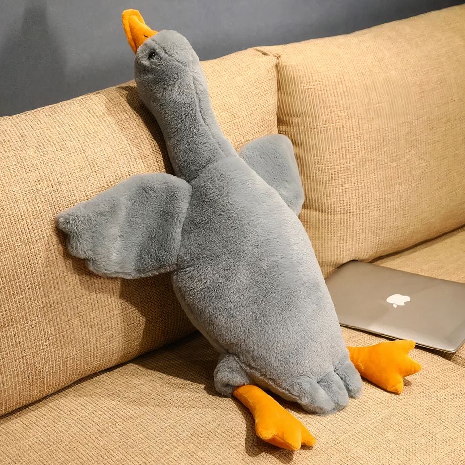 La Peluche 130cm / Gris Peluche géante canard