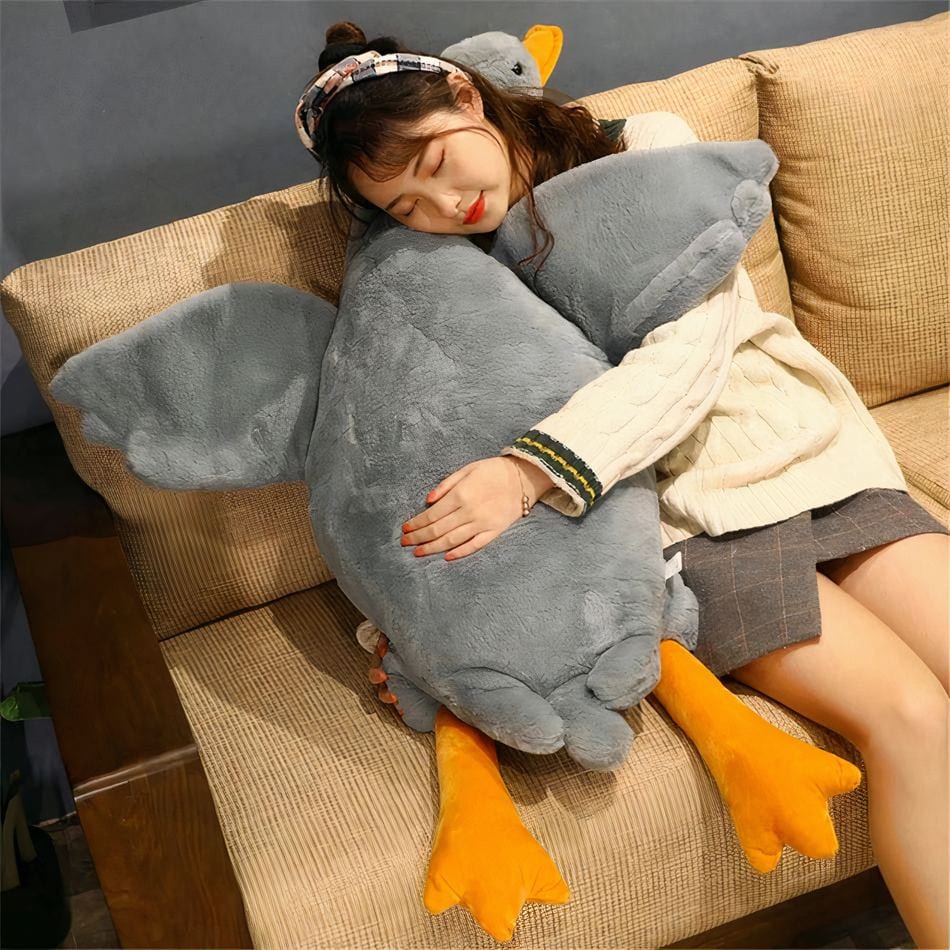 La Peluche 160cm / Gris Peluche géante canard