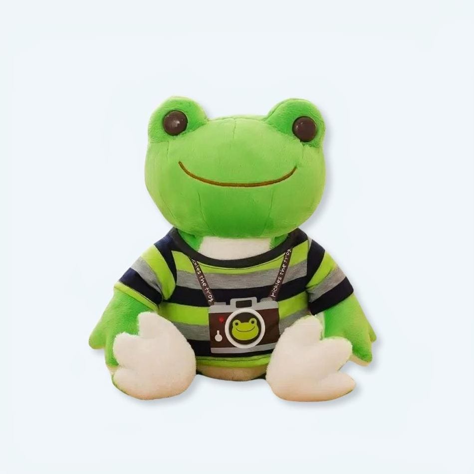 La Peluche 26cm Peluche grenouille photographe
