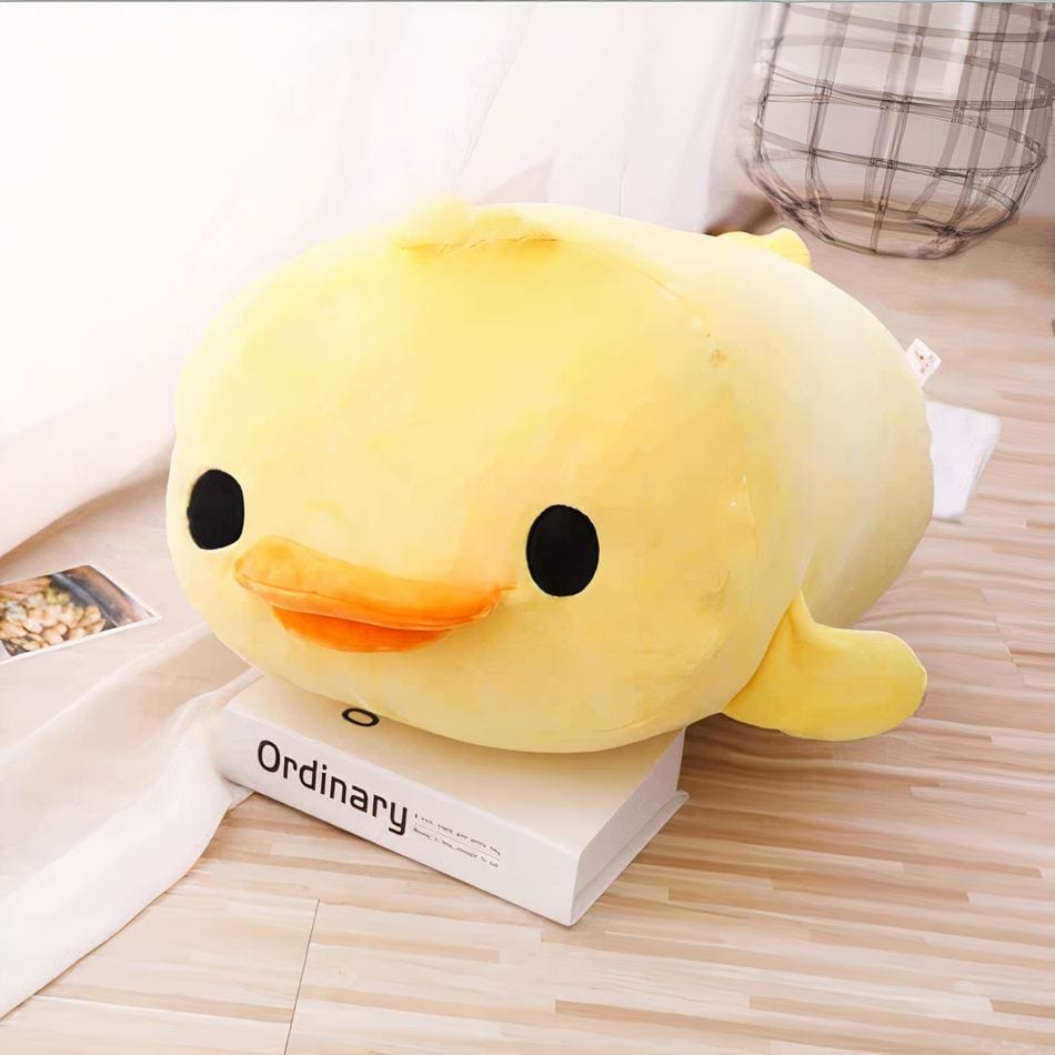 La Peluche 40cm / Jaune Peluche oreiller canard couché