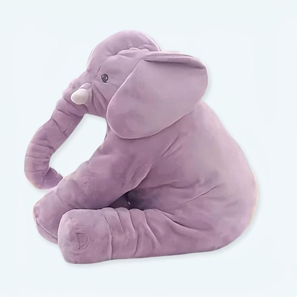 La Peluche 40cm Peluche éléphant oreiller violet