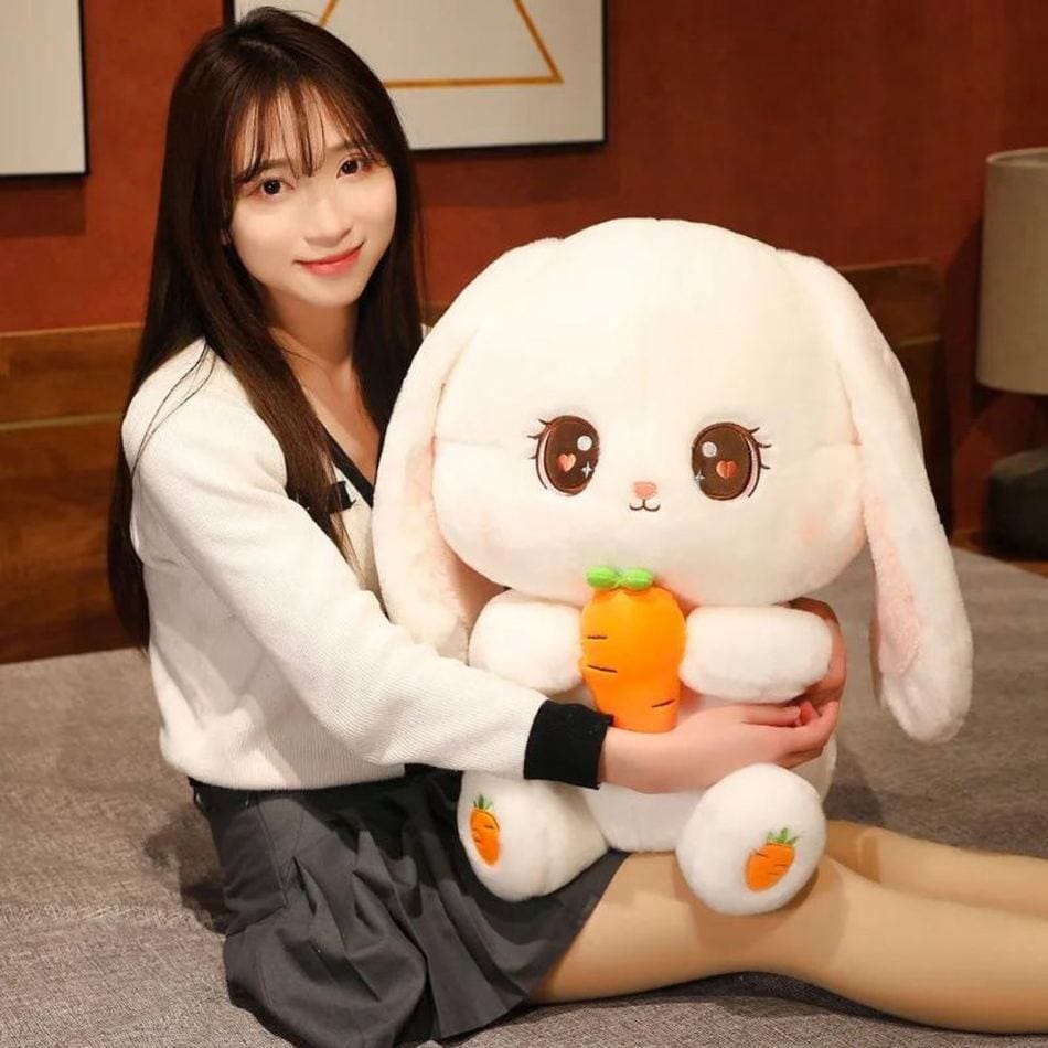 La Peluche 50cm Peluche lapin avec une carotte