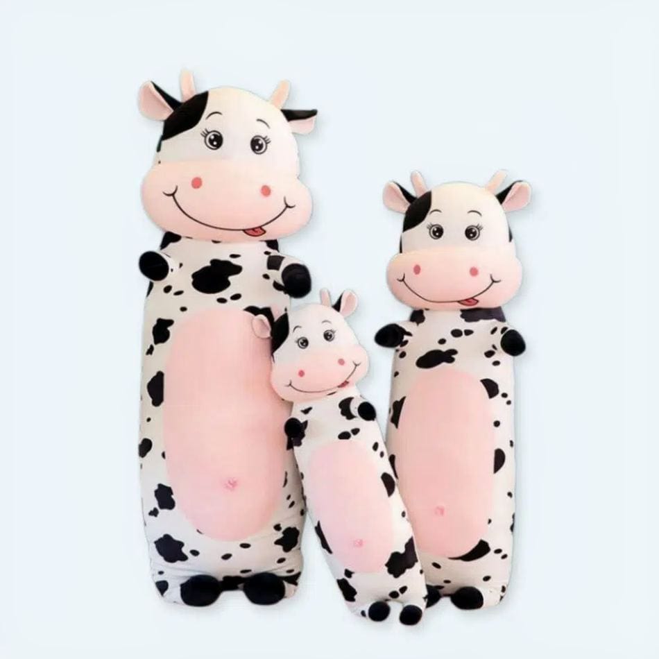 La Peluche 70cm Peluche géante vache mouchetée