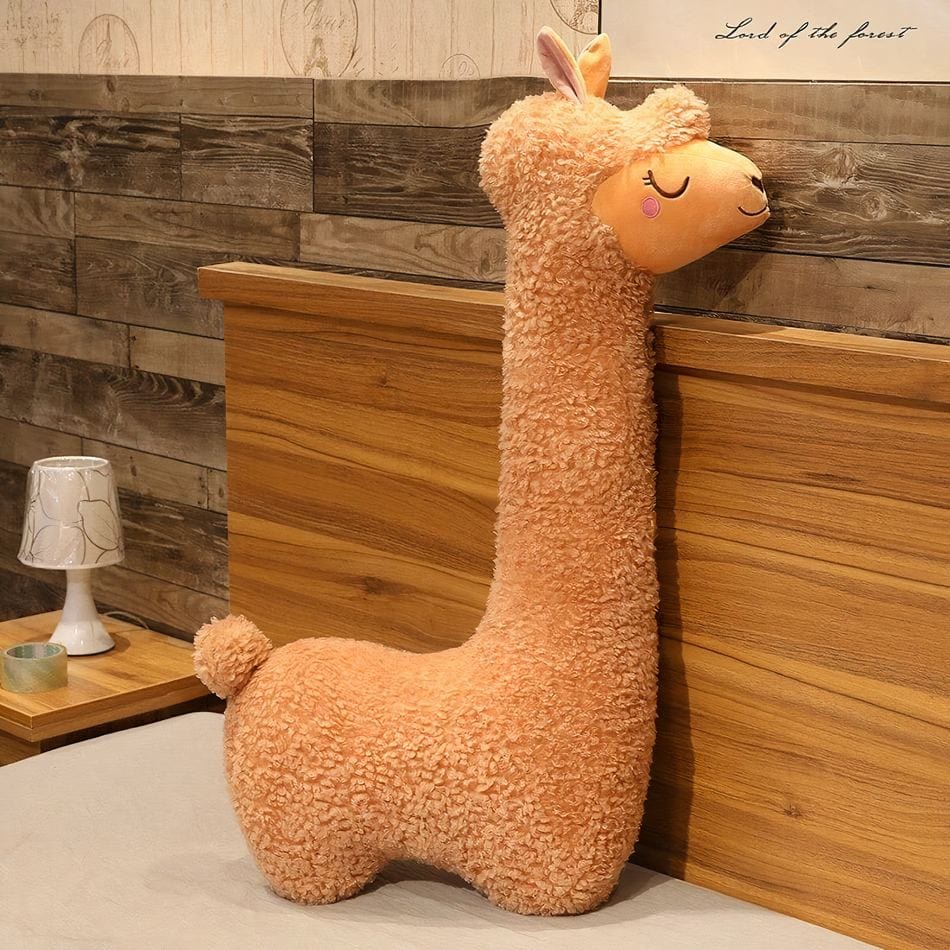 La Peluche 75cm / Marron Peluche lama géante
