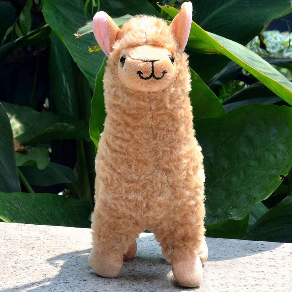 La Peluche Beige Peluche alpaga à poils longs