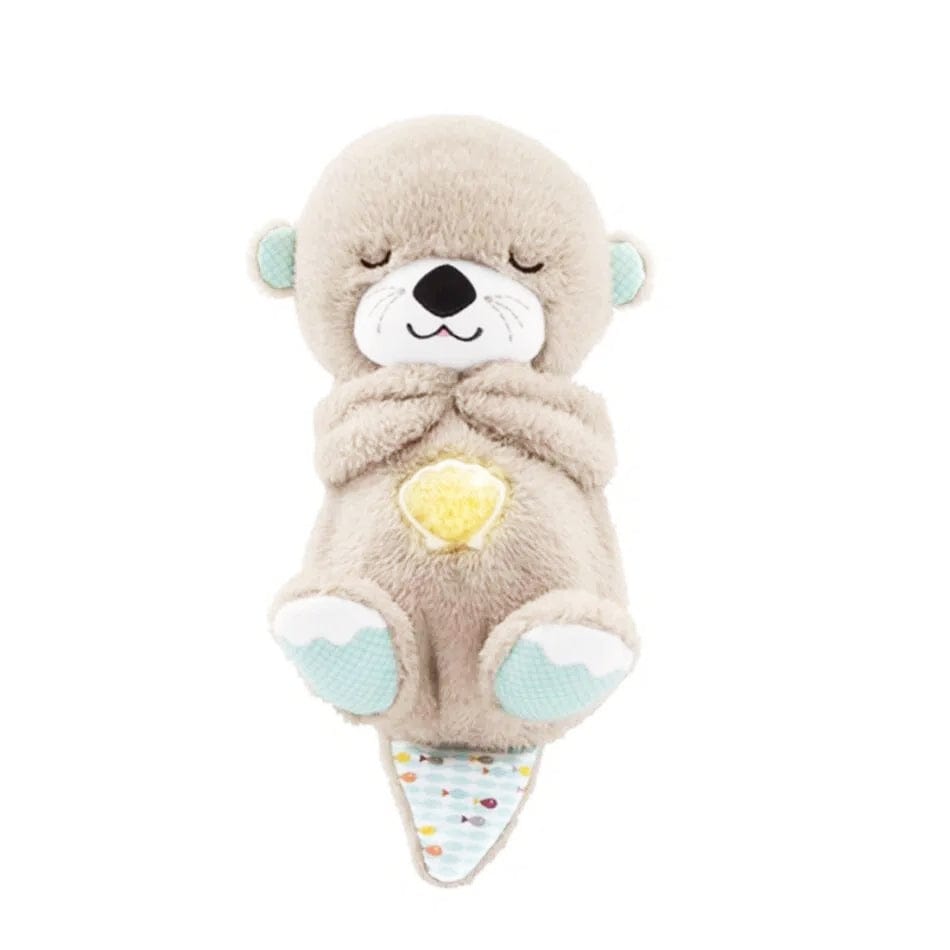 La Peluche Beige Peluche loutre respirante avec berceuse relaxante