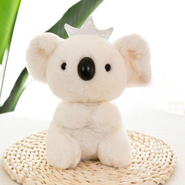 La Peluche Blanc Peluche koala couronné