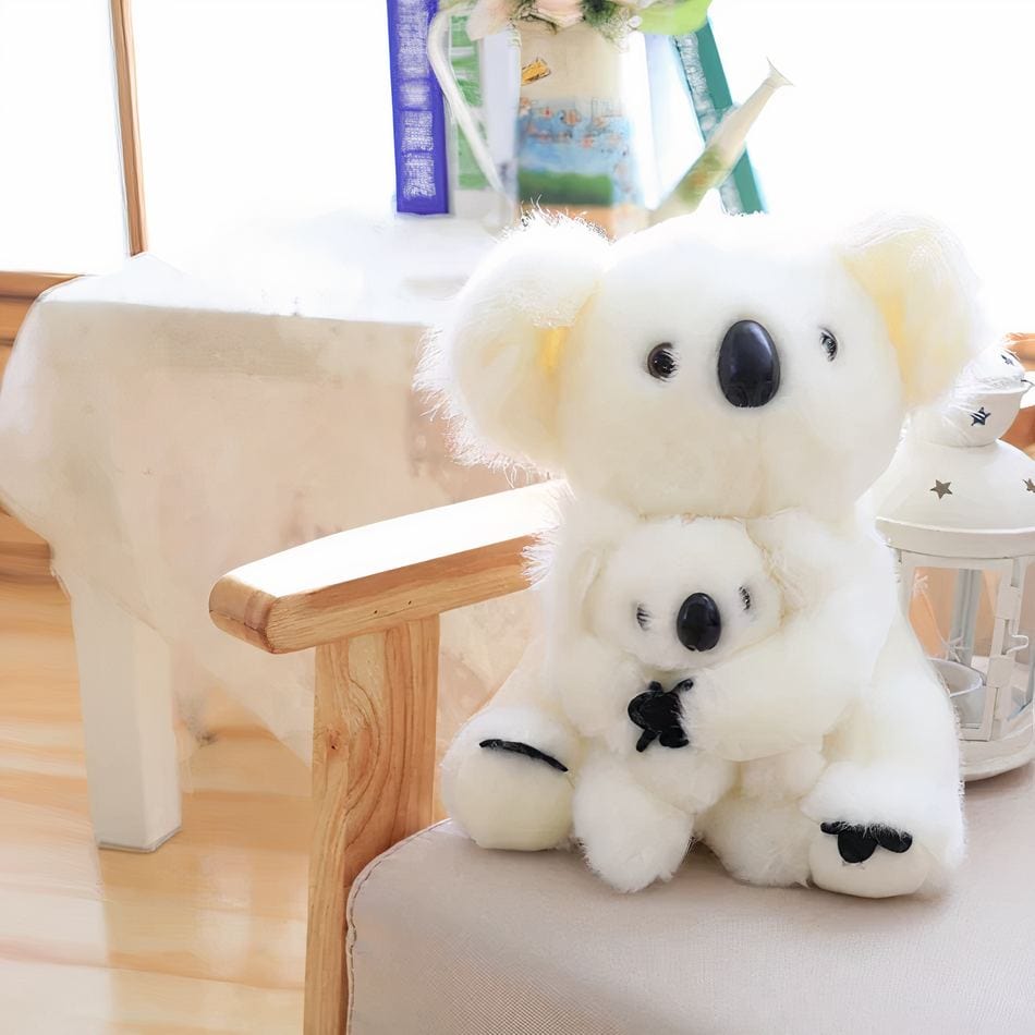 La Peluche Blanc Peluche koala et son bébé