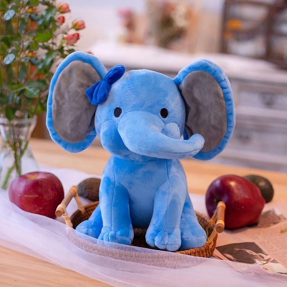 La Peluche Bleu Peluche éléphant colorée