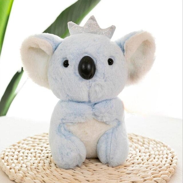 La Peluche Bleu Peluche koala couronné