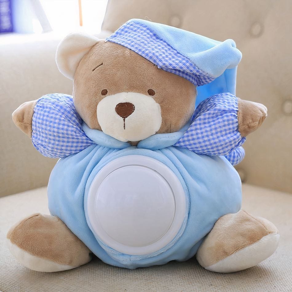 La Peluche Bleu Peluche Ours Musical “Bruit Blanc”