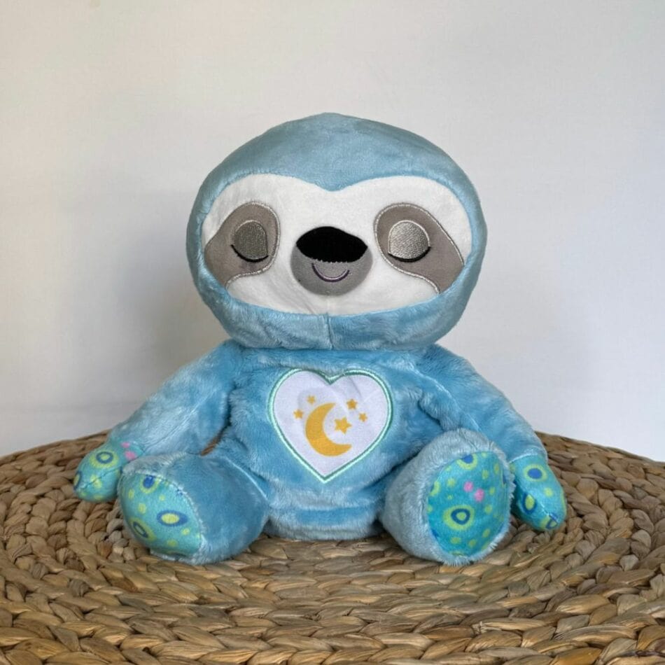 La Peluche Bleu Peluche veilleuse paresseux respirante