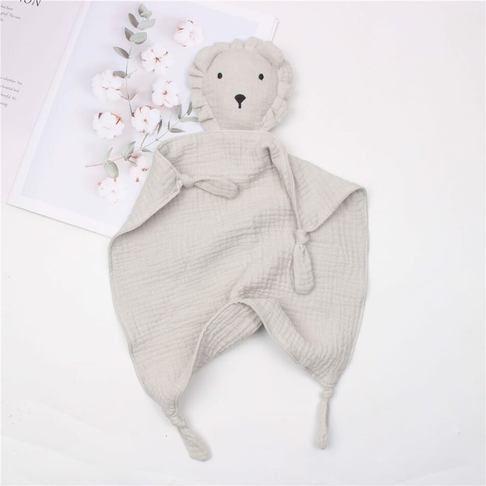 La Peluche Gris Doudou lion coton