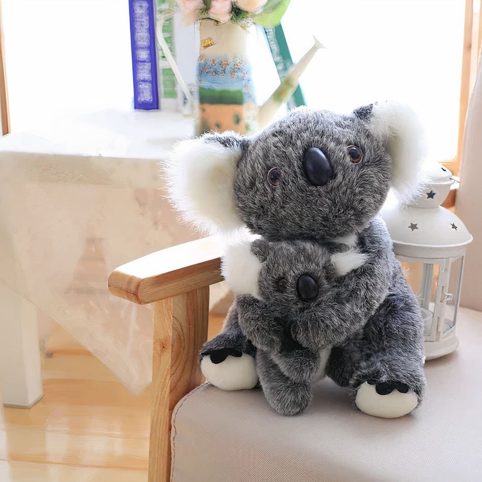 La Peluche Gris Peluche koala et son bébé