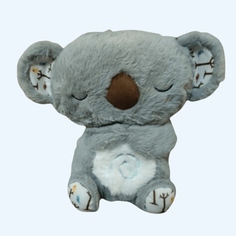 La Peluche Gris Peluche koala jaune ou grise respirante musicale