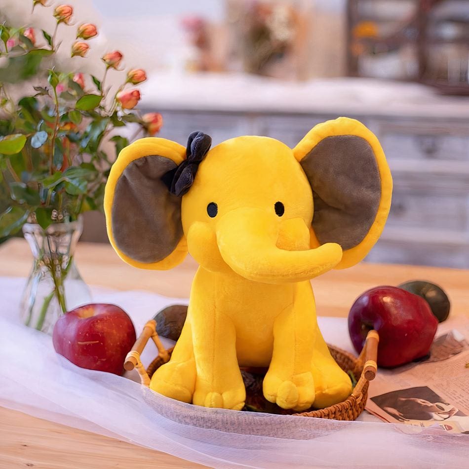 La Peluche Jaune Peluche éléphant colorée