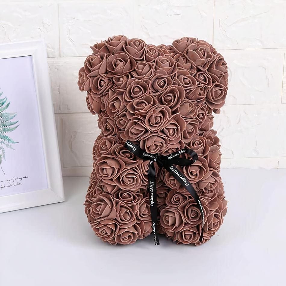 La Peluche Marron Ourson en rose pour Saint-Valentin