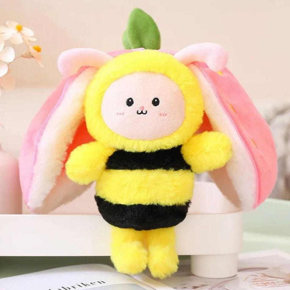 La Peluche Peluche abeille fraise