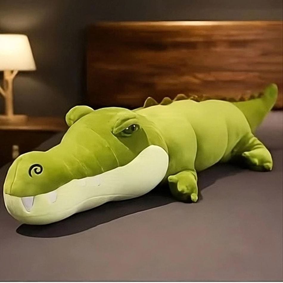 La Peluche Peluche alligator vert géante