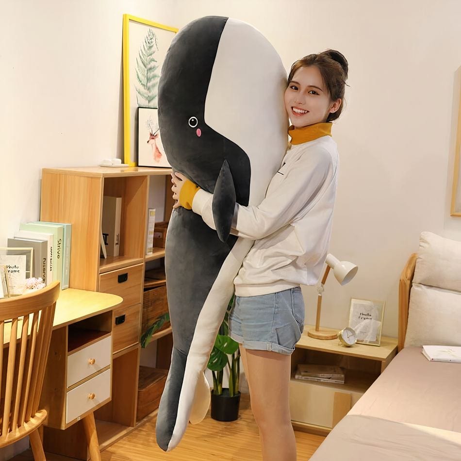 La Peluche Peluche baleine géante grise