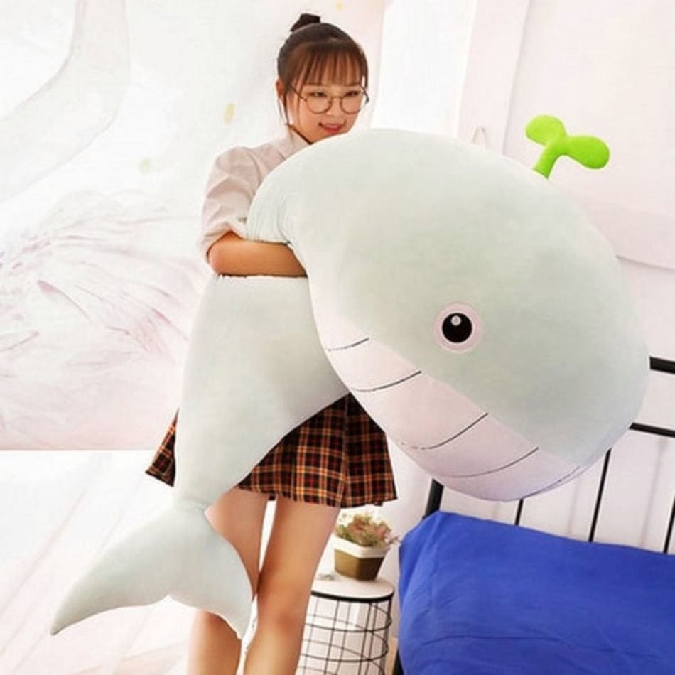 La Peluche Peluche baleine vert pastel