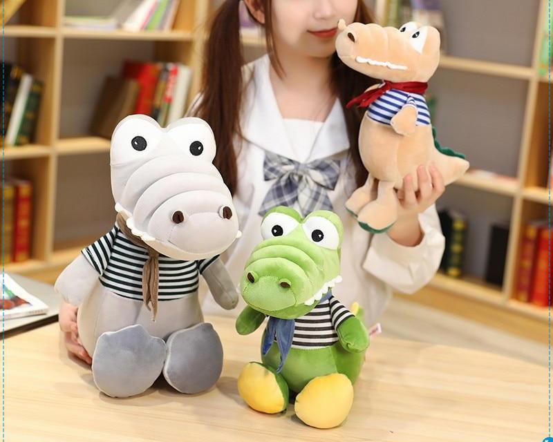 La Peluche Peluche bébé crocodile verte