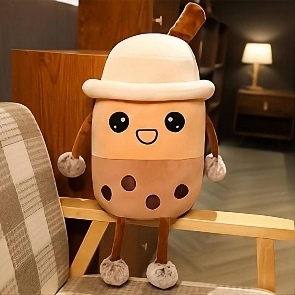 La Peluche Peluche Bubble Tea Boba heureux