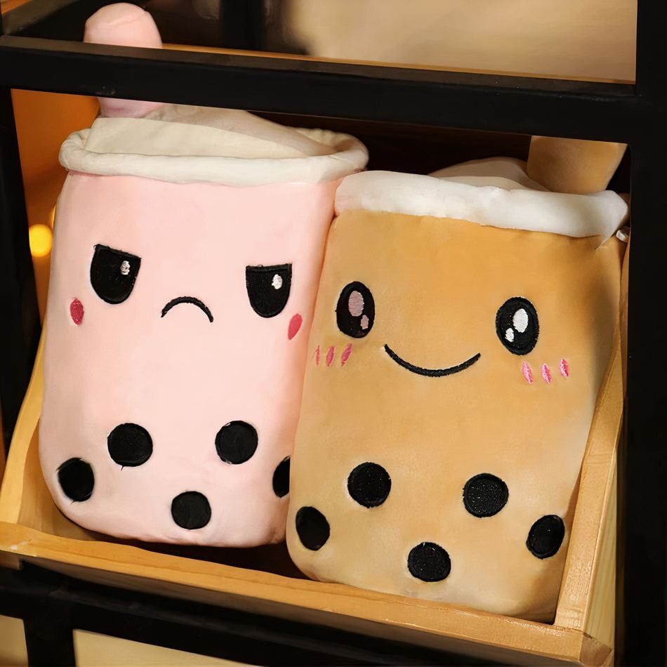 La Peluche Peluche Bubble tea réversible enfant