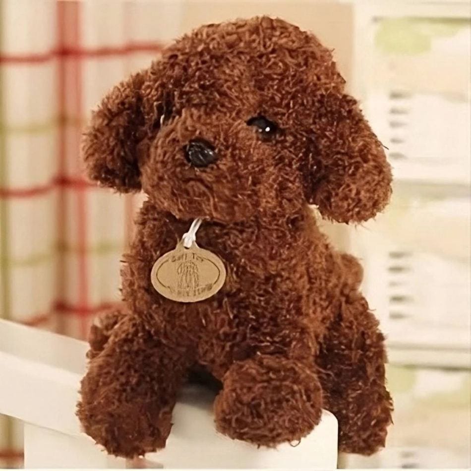 La Peluche Peluche caniche marron