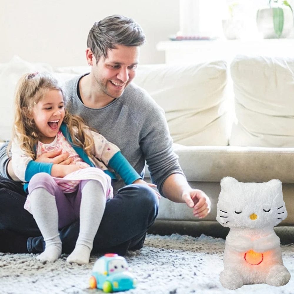 La Peluche Peluche chat respirant avec berceuse