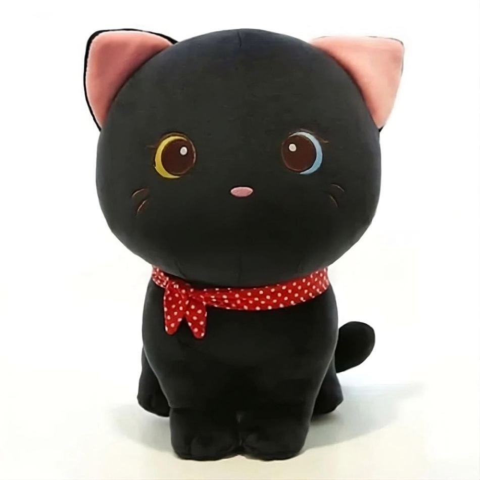 La Peluche Peluche chaton avec yeux colorés