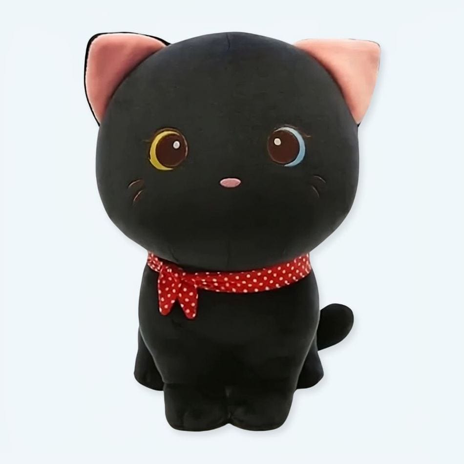 La Peluche Peluche chaton avec yeux colorés