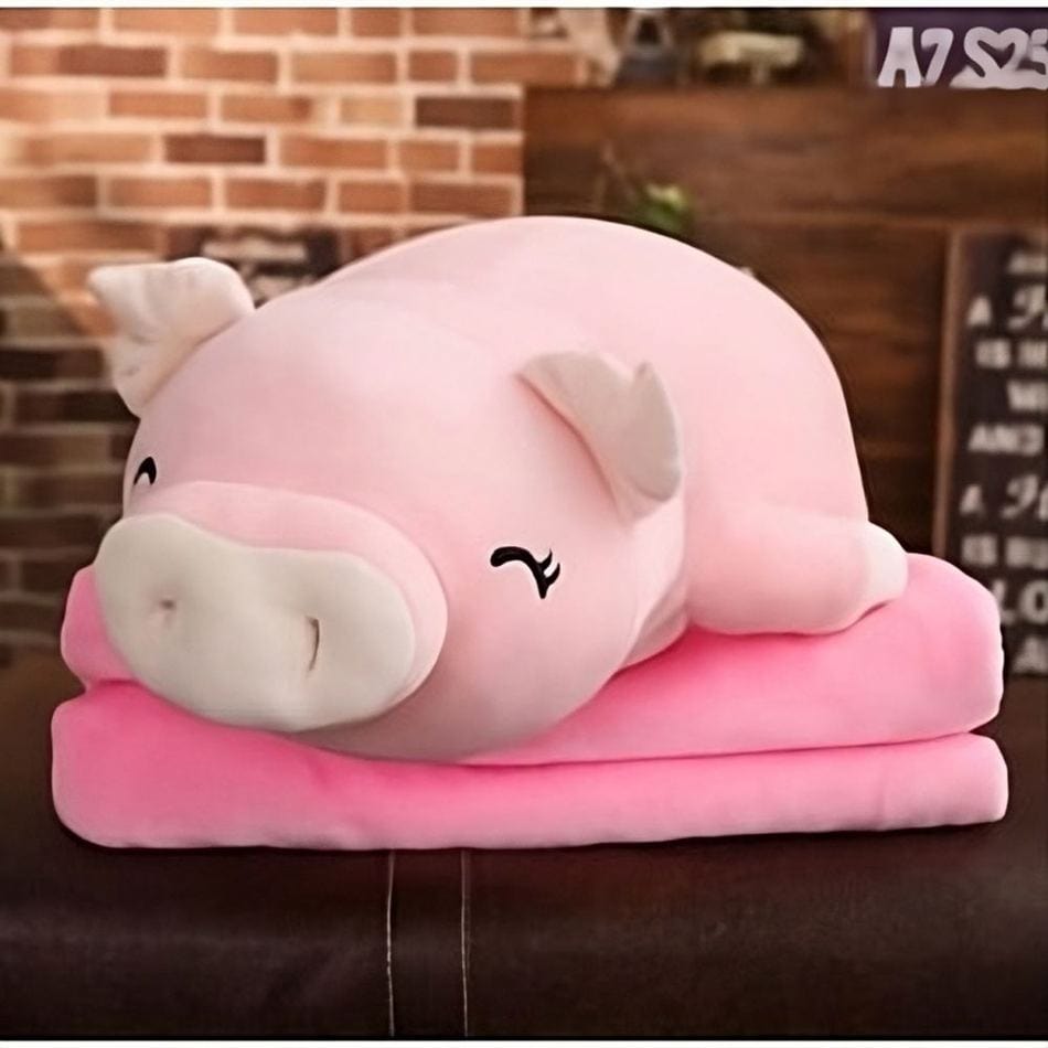 La Peluche Peluche cochon rose joyeux