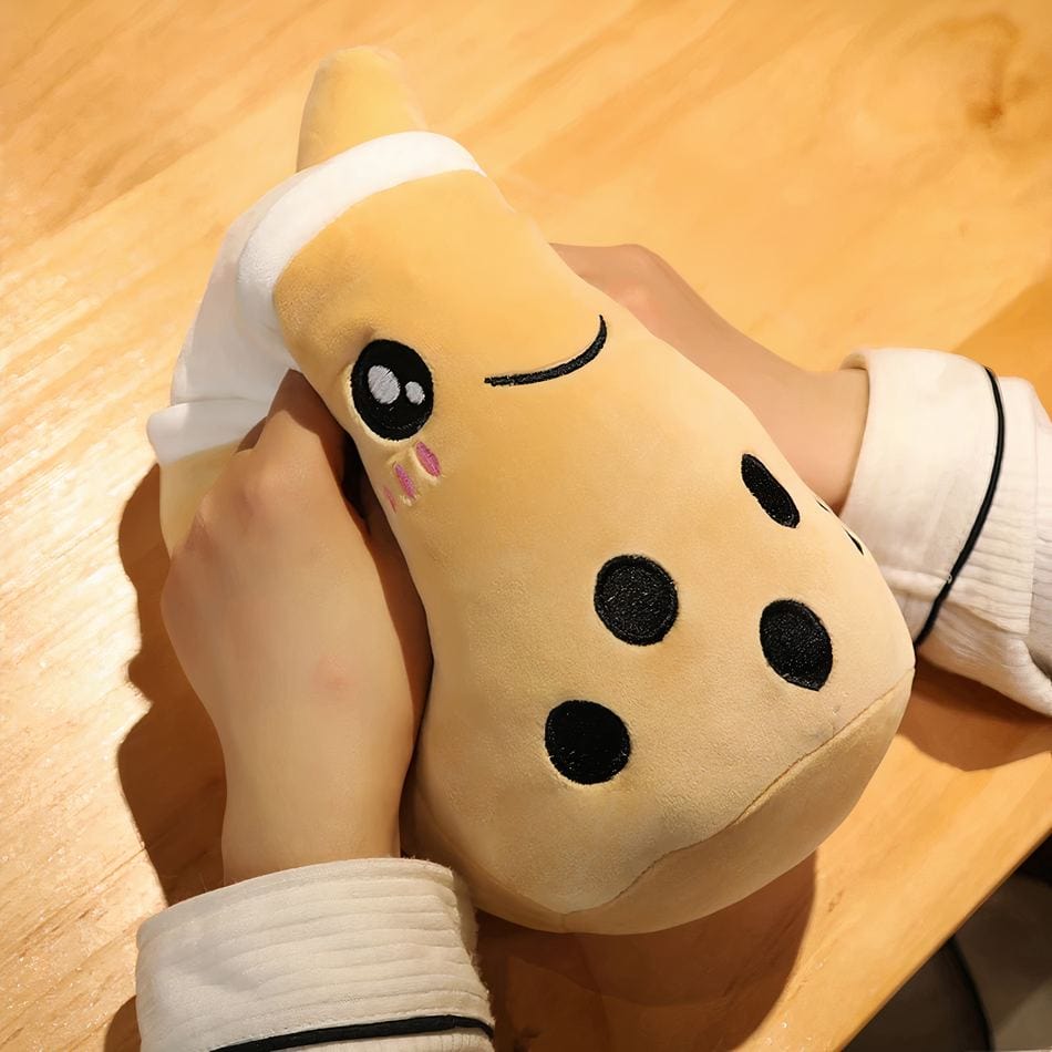 La Peluche Peluche coussin Bubble tea marron