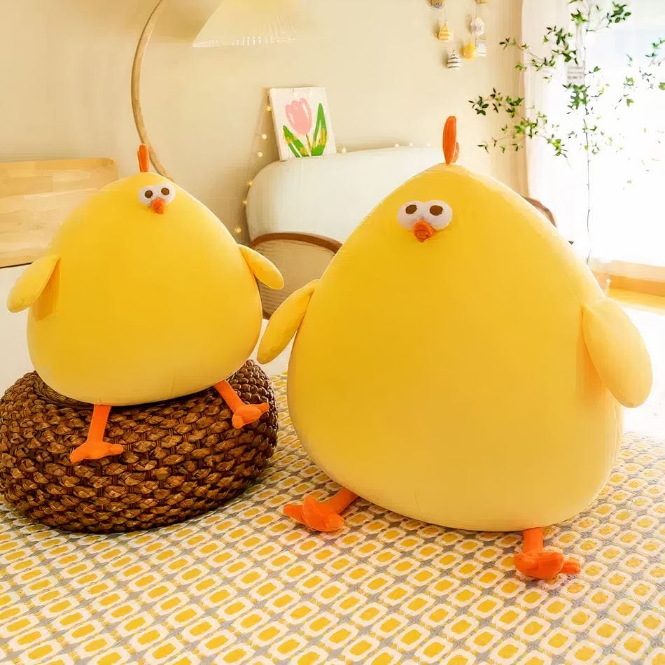 La Peluche Peluche coussin poussin jaune