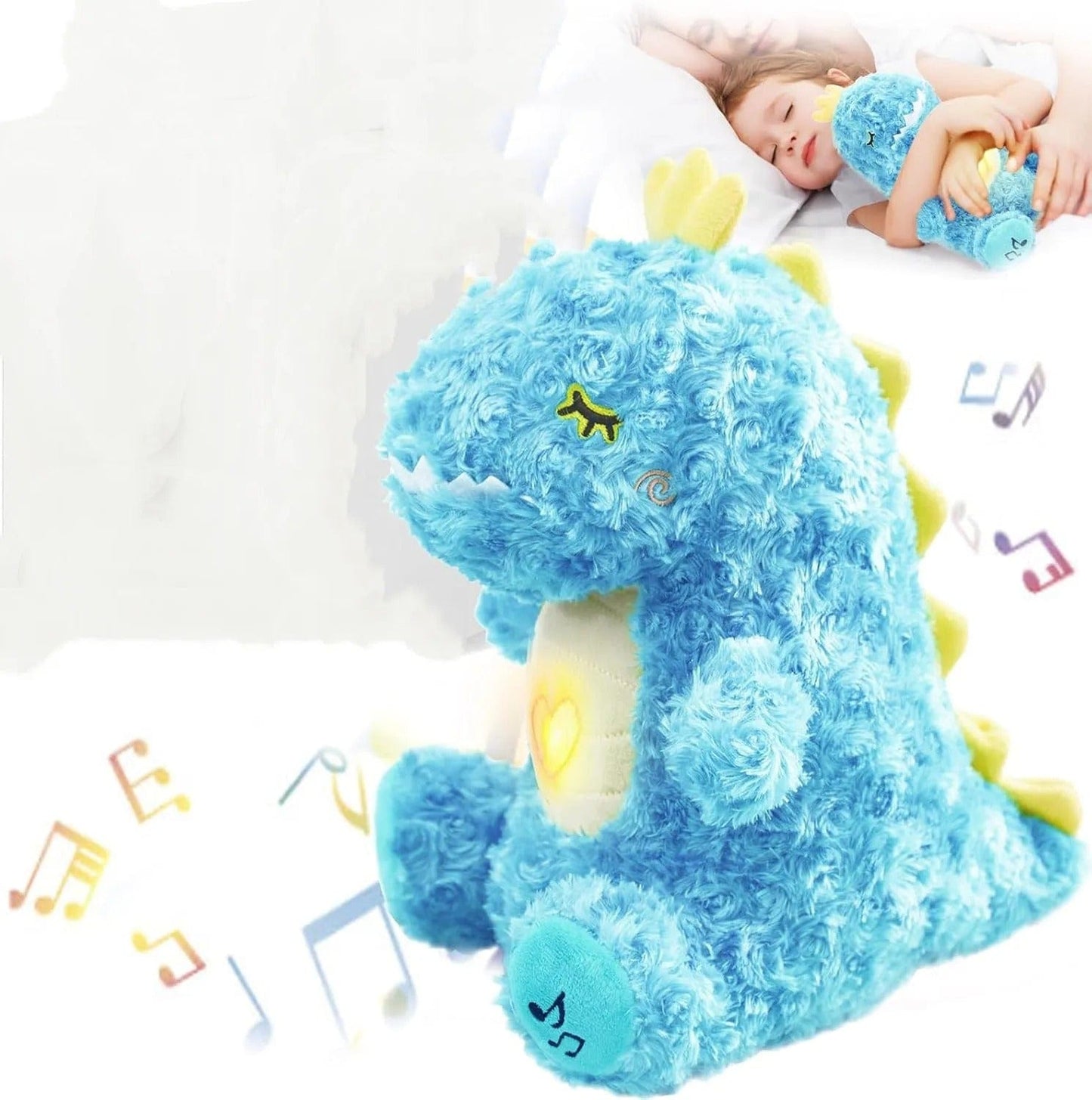 La Peluche Peluche dinosaure adorable respirante avec berceuse