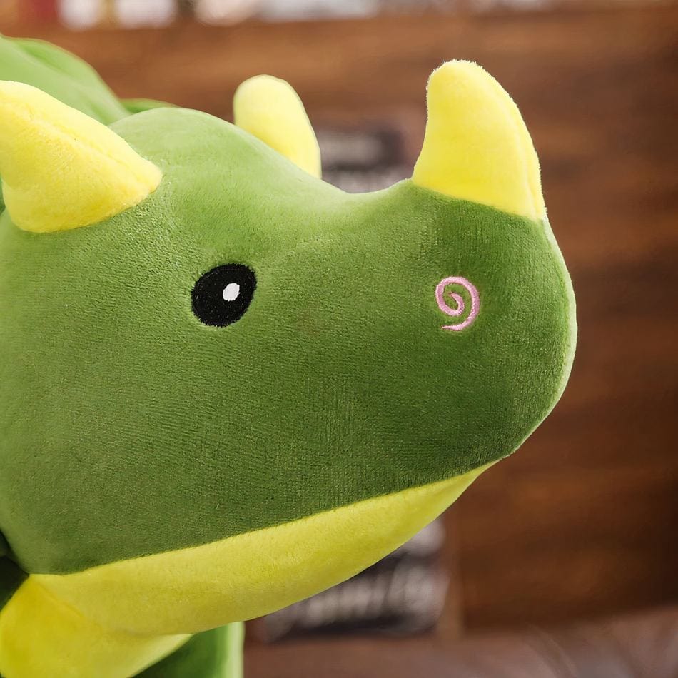La Peluche Peluche dinosaure douce verte
