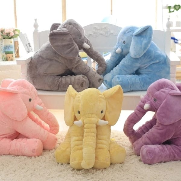 La Peluche Peluche éléphant oreiller jaune