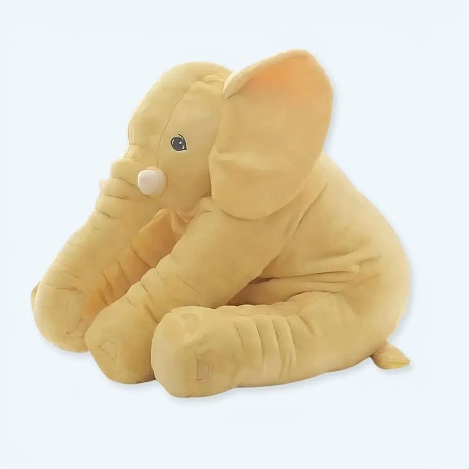 La Peluche Peluche éléphant oreiller jaune
