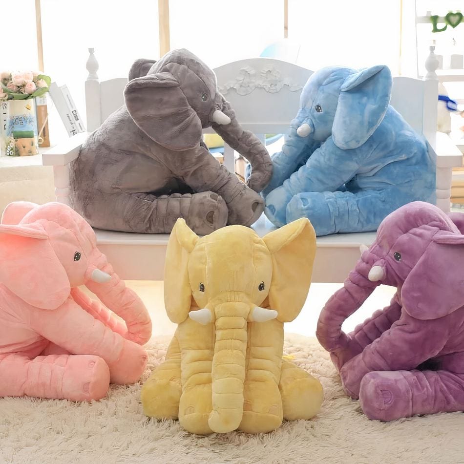 La Peluche Peluche éléphant oreiller violet