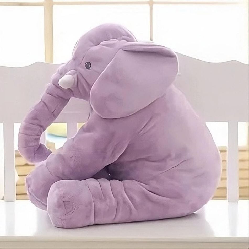 La Peluche Peluche éléphant oreiller violet