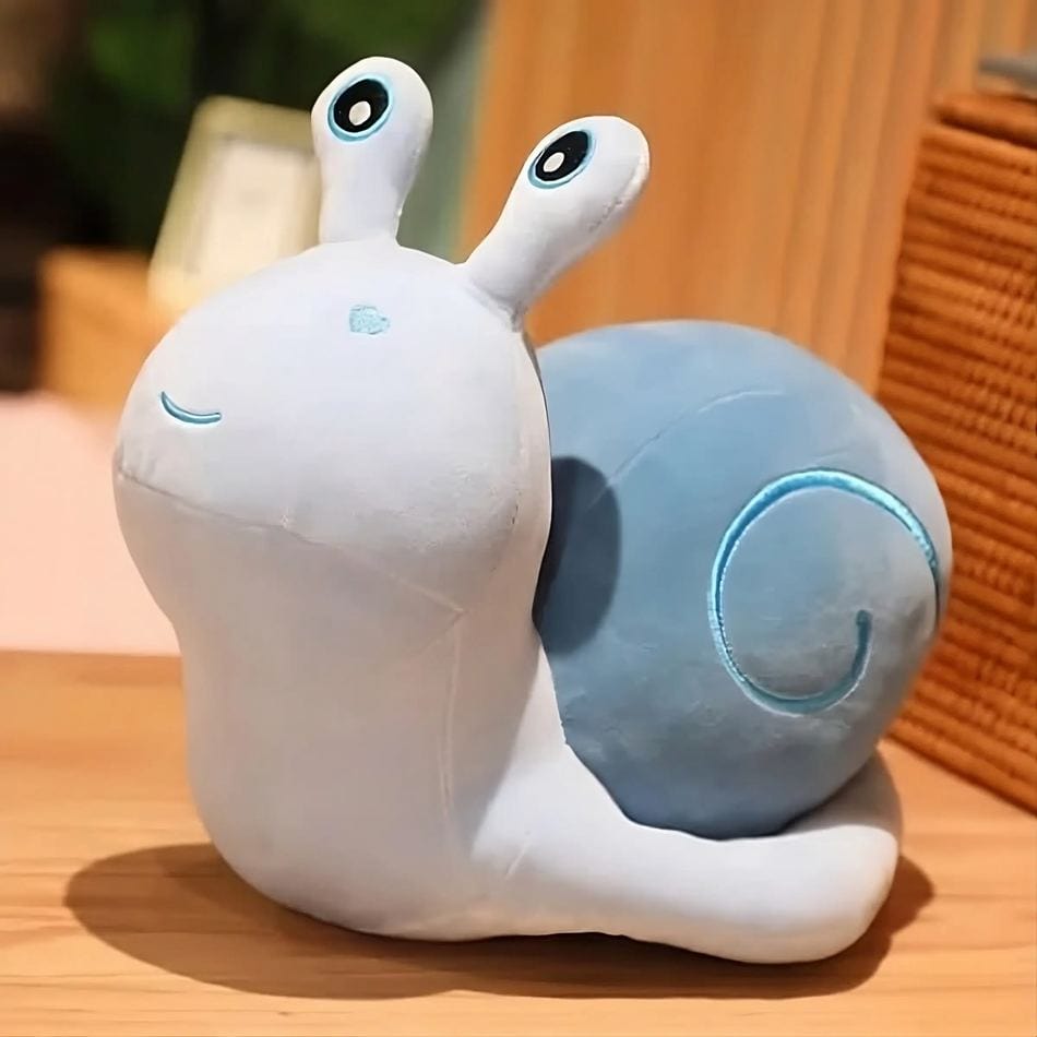 La Peluche Peluche escargot bleu