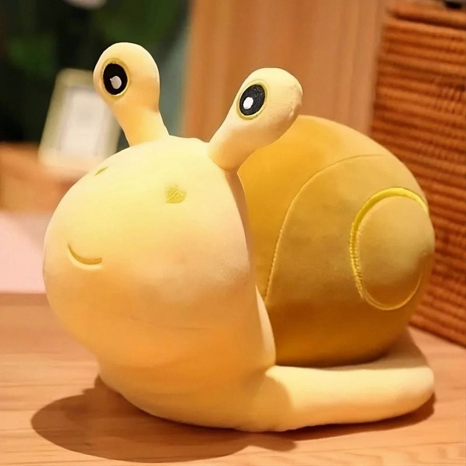 La Peluche Peluche escargot jaune