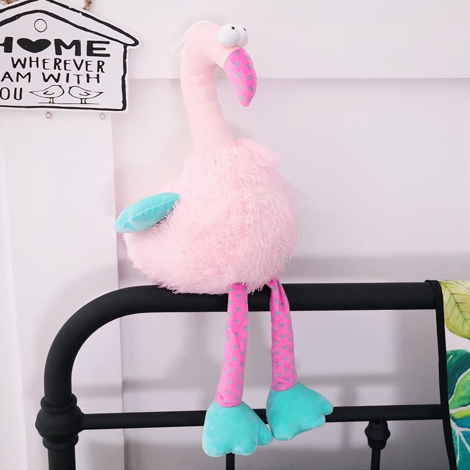 La Peluche Peluche flamant rose rigolo