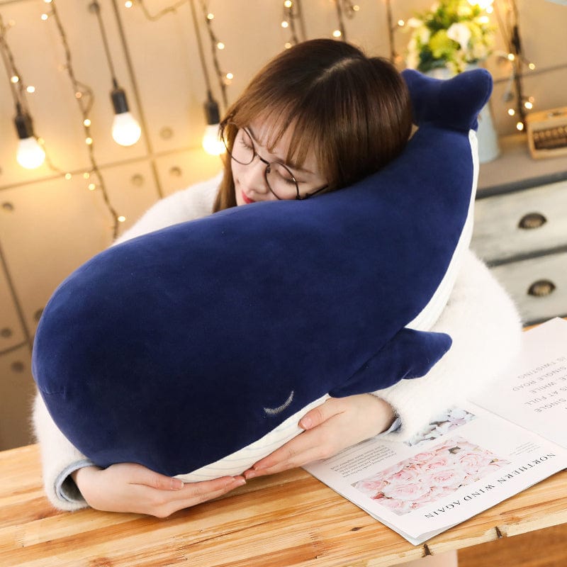 La Peluche Peluche géante baleine bleue marine