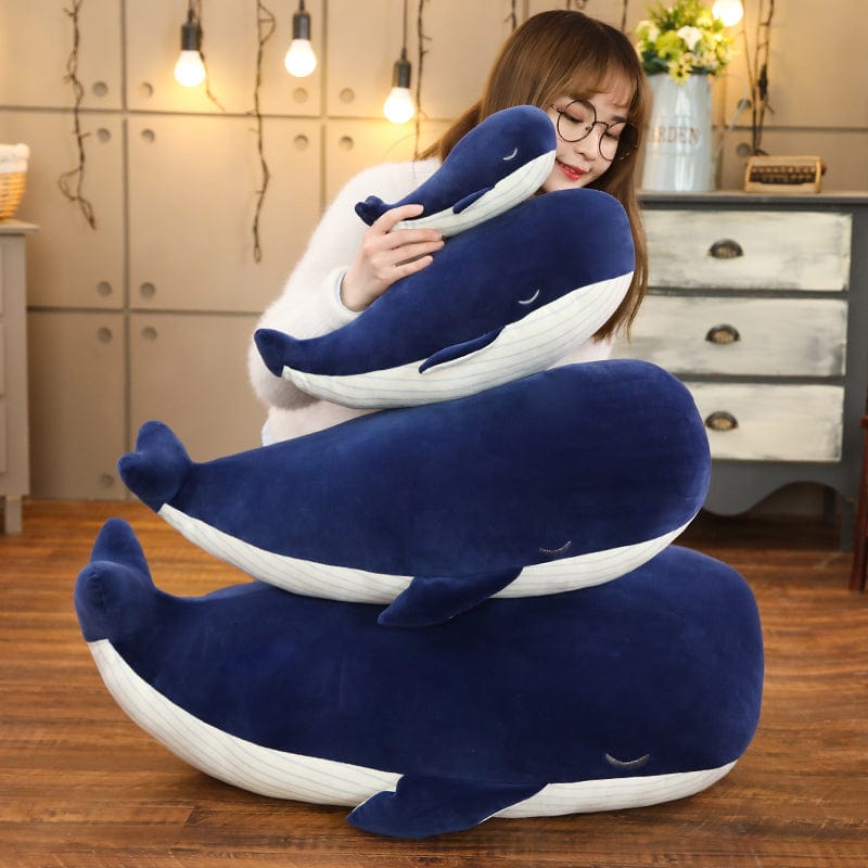 La Peluche Peluche géante baleine bleue marine