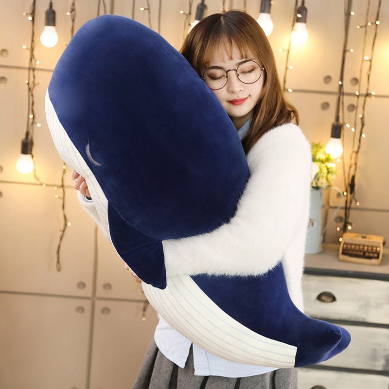 La Peluche Peluche géante baleine bleue marine