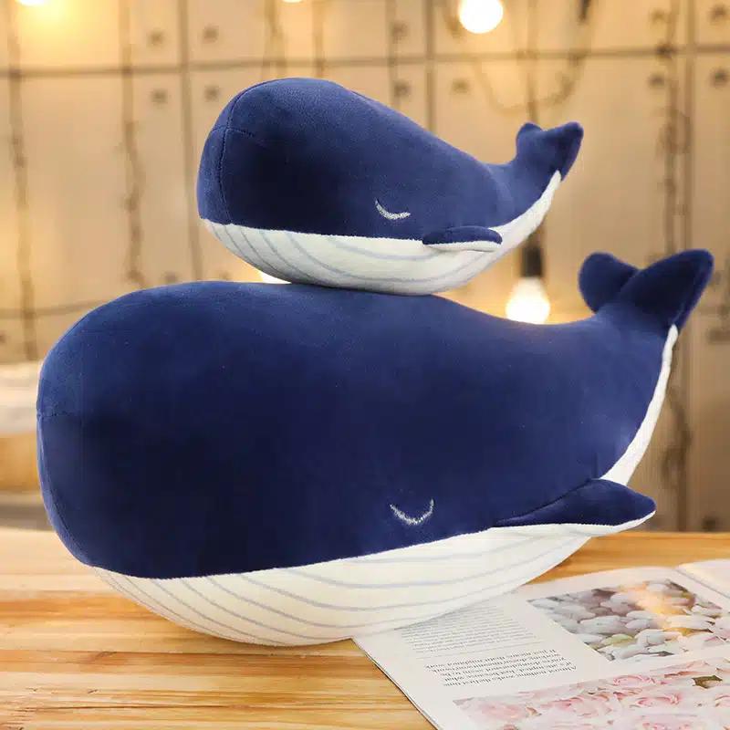 La Peluche Peluche géante baleine bleue marine