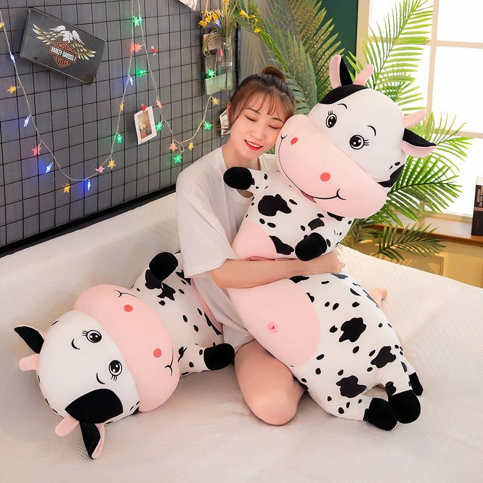 La Peluche Peluche géante vache mouchetée