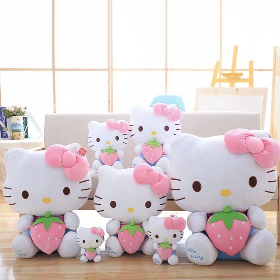 La Peluche Peluche Hello Kitty avec une fraise